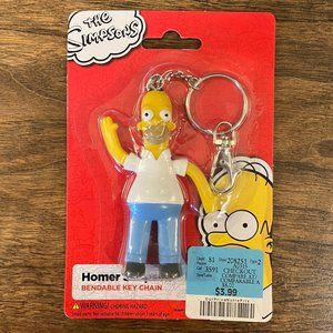 The Simpson's - Homer Simpson 2 1/2"  Bendable Keychain 2014